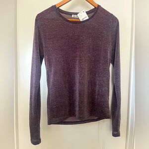 Free People Purple Long Sleeve Top